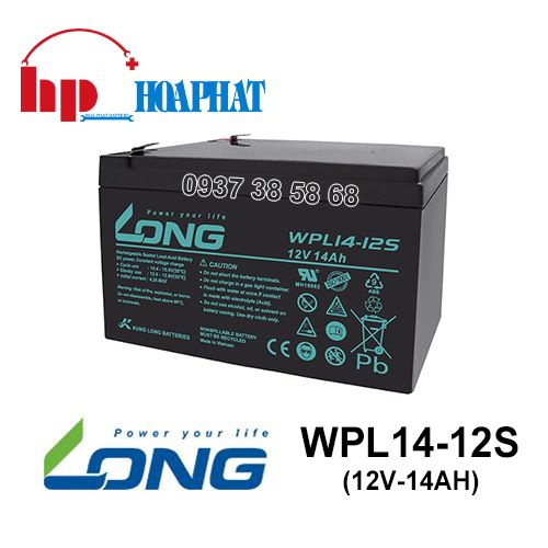 Ắc Quy Long WPL14-12S (12V-14Ah)