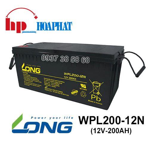 Ắc Quy Long WPL200-12N (12V-200Ah) Chính Hãng