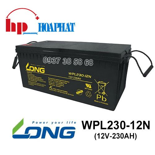Ắc Quy Long WPL230-12N (12V-230Ah) Chính Hãng