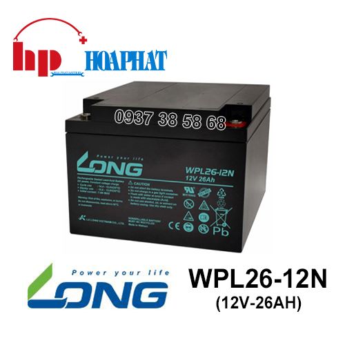 Ắc Quy Long WPL26-12N (12V-26Ah)
