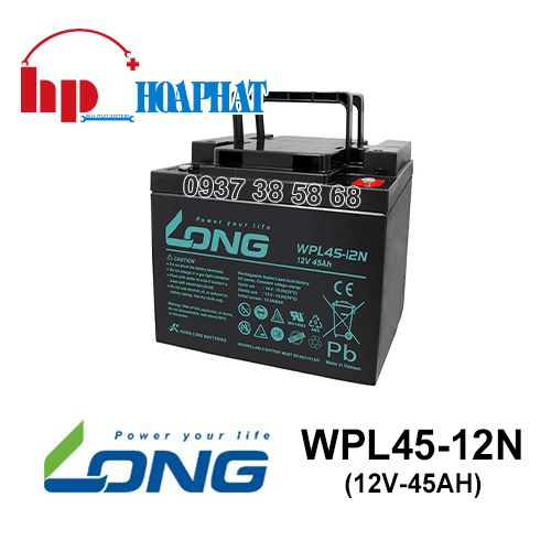 Ắc Quy Long WPL45-12N (12V-45Ah)