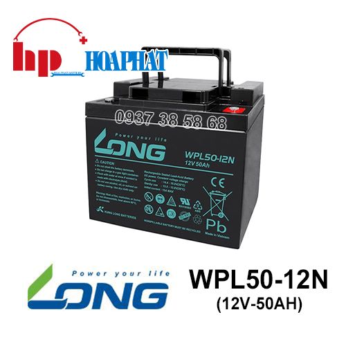 Ắc Quy Long WPL50-12N (12V-50Ah)