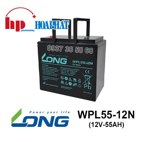 Ắc Quy Long WPL55-12N (12V-55Ah)