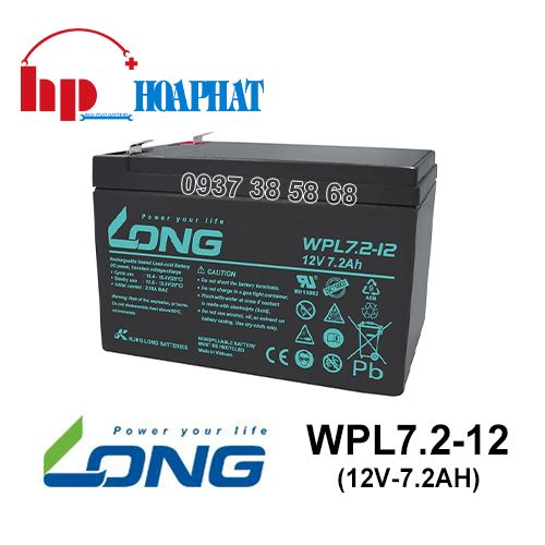 Ắc Quy Long WPL7.2-12 (12V-7.2Ah)