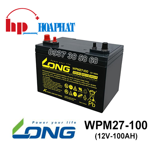 Ắc Quy Long WPM27-100 (12V-100Ah)