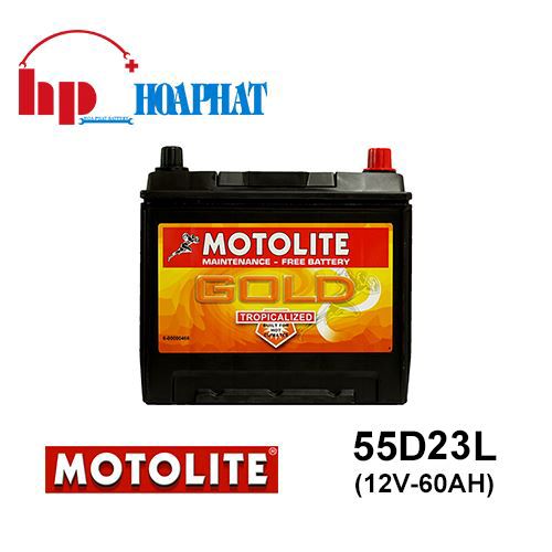 Ắc Quy Motolite 55D23L (12V-60Ah)