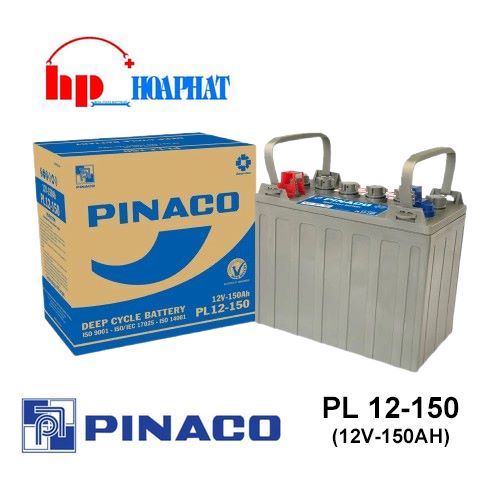 Bình Ắc Quy Xe Điện PINACO PL 12-150 (12V-150Ah) Chính Hãng