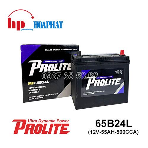 Bình Ắc Quy Prolite MF 65B24L (12V-55Ah) Chính Hãng