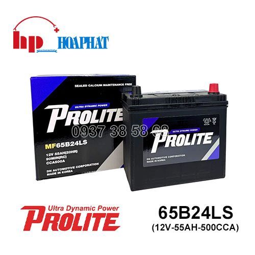 Bình Ắc Quy Prolite MF 65B24LS (12V-55Ah) Chính Hãng