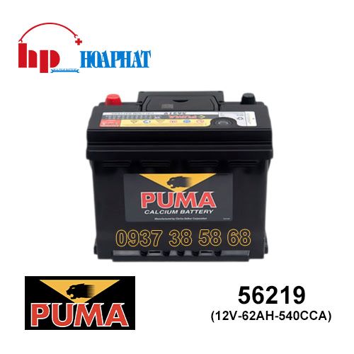 Bình Ắc Quy Puma DIN 56219 (12V-62Ah) Chính Hãng