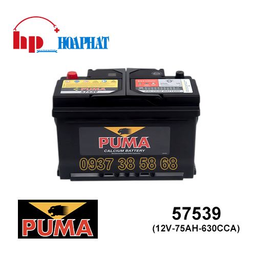 Bình Ắc Quy Puma DIN 57539 (12V-75Ah) Chính Hãng