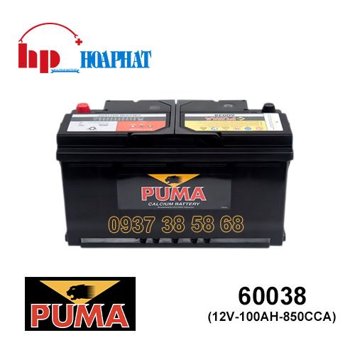 Bình Ắc Quy Puma DIN 60038 (12V-100Ah) Chính Hãng