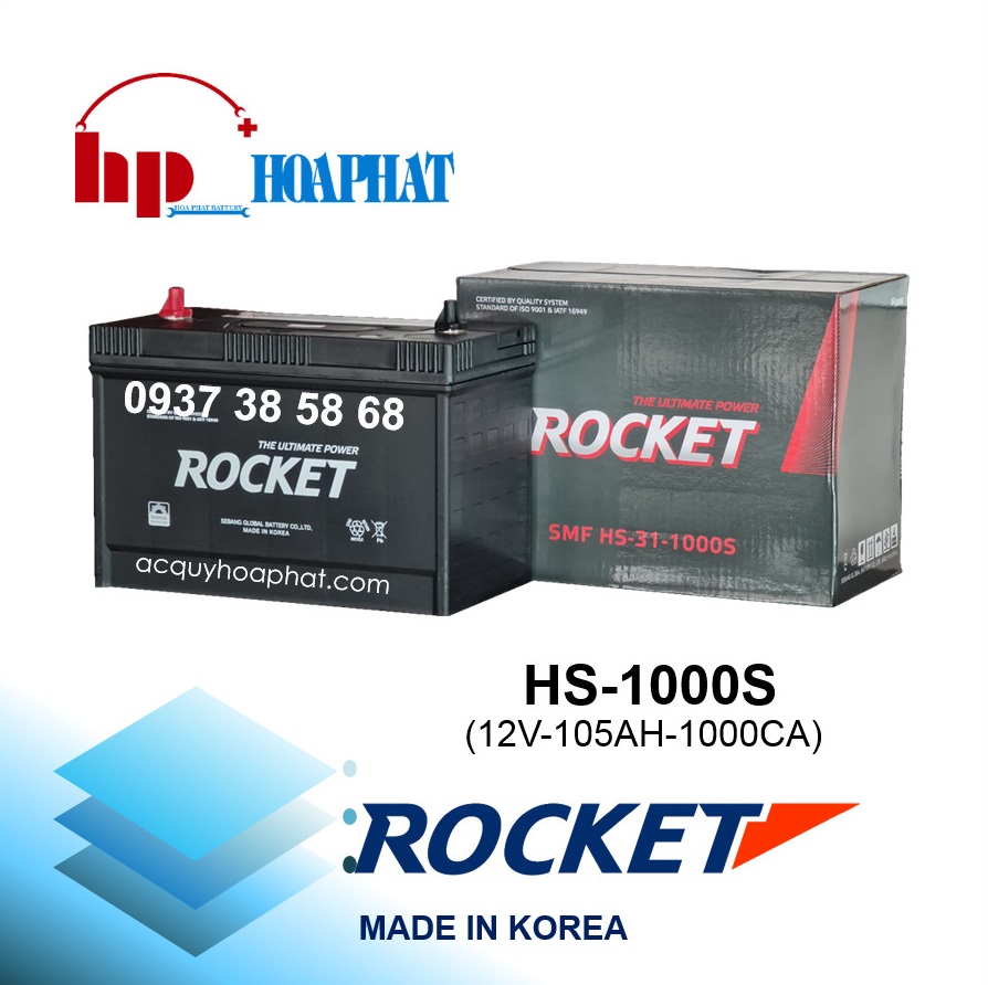 BÌNH ẮC QUY ROCKET HS-31-1000S (12V-105AH)