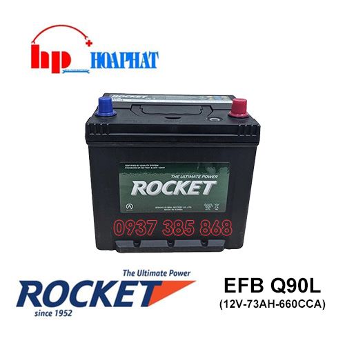 Bình Ắc Quy Rocket EFB Q90L (12V-73Ah) Chính Hãng