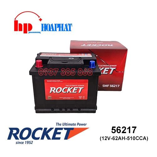 Bình Ắc Quy Rocket SMF 56217 (12V-62Ah) Chính Hãng
