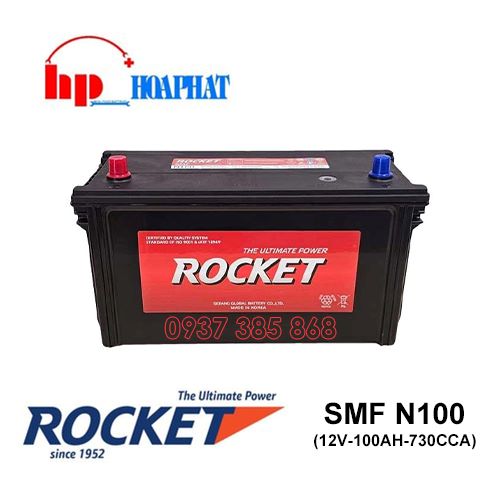 Bình Ắc Quy Rocket SMF N100 (12V-100Ah) Chính Hãng