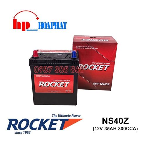 Bình Ắc Quy Rocket SMF NS40Z (12V-35Ah) Chính Hãng