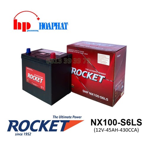 BÌNH ẮC QUY ROCKET NX100-S6LS (12V-45AH)