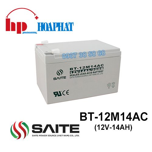Ắc Quy Saite BT-12M14AC (12V-14Ah) Chính Hãng