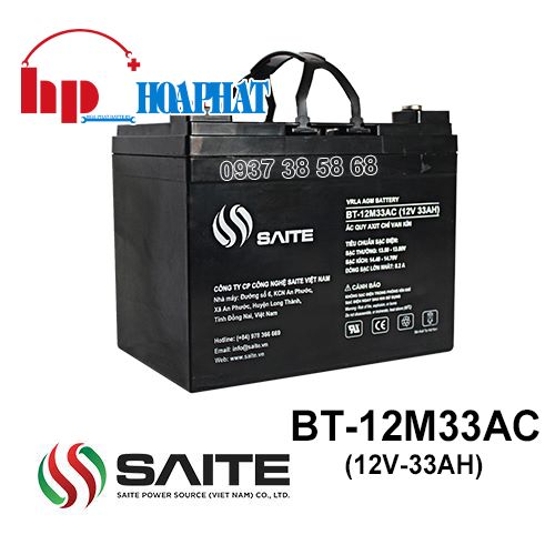 Ắc Quy Saite BT-12M33AC (12V-33Ah) Chính Hãng