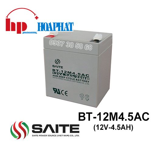 Ắc Quy Saite BT-12M4.5AC (12V-4.5Ah) Chính Hãng