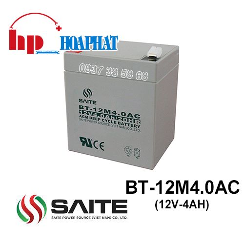 Ắc Quy Saite BT-12M4.0AC (12V-4Ah) Chính Hãng