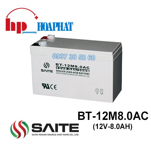 Ắc Quy Saite BT-12M8.0AC (12V-8Ah) Chính Hãng