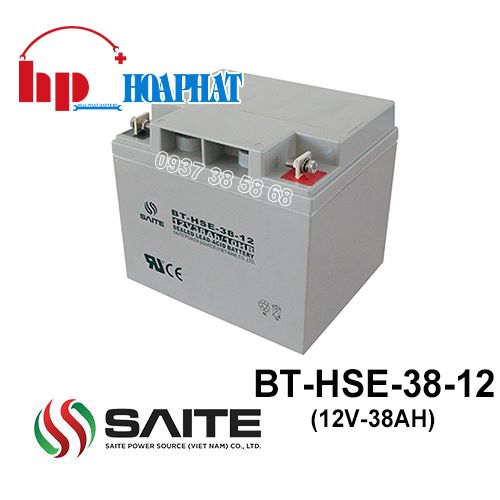Ắc Quy Saite BT-HSE-38-12 (12V-38Ah) Chính Hãng