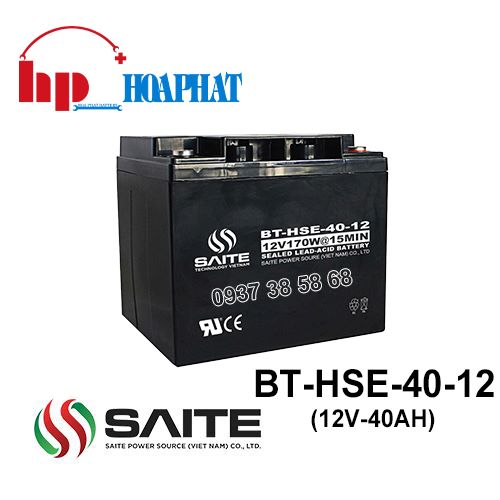 Ắc Quy Saite BT-HSE-40-12 (12V-40Ah) Chính Hãng