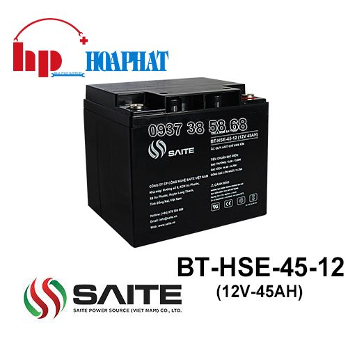 Ắc Quy Saite BT-HSE-45-12 (12V-45Ah) Chính Hãng