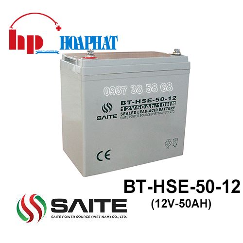 Ắc Quy Saite BT-HSE-50-12 (12V-50Ah) Chính Hãng