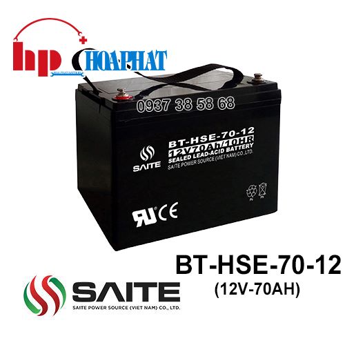 Ắc Quy Saite BT-HSE-70-12 (12V-70Ah) Chính Hãng