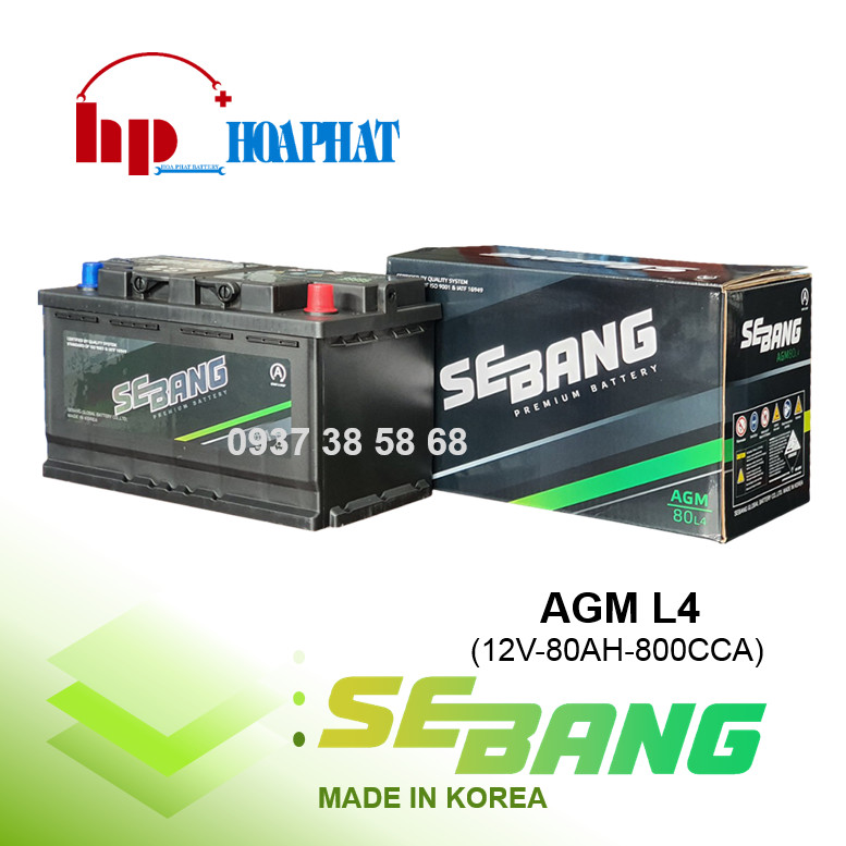 ẮC QUY SEBANG AGM LN4 (12V-80AH)