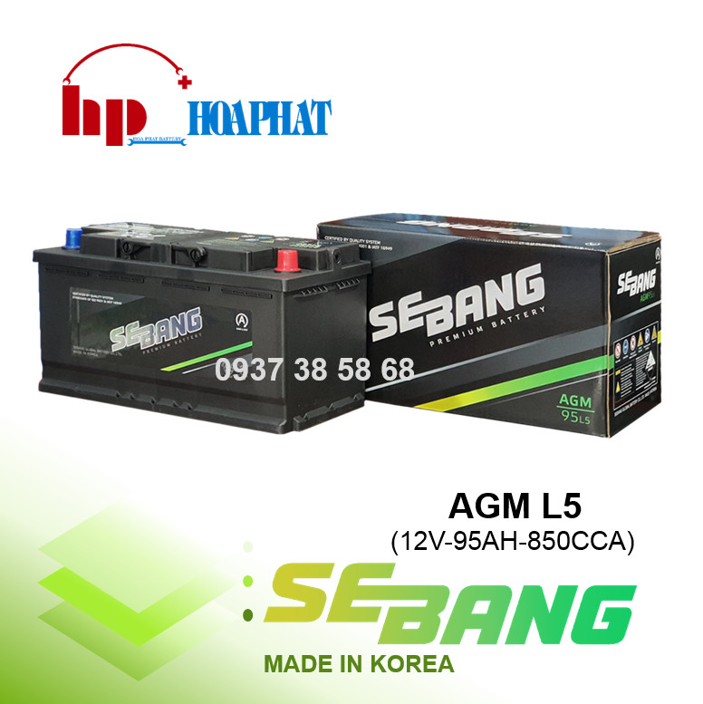 ẮC QUY SEBANG AGM LN5 (12V-92AH)