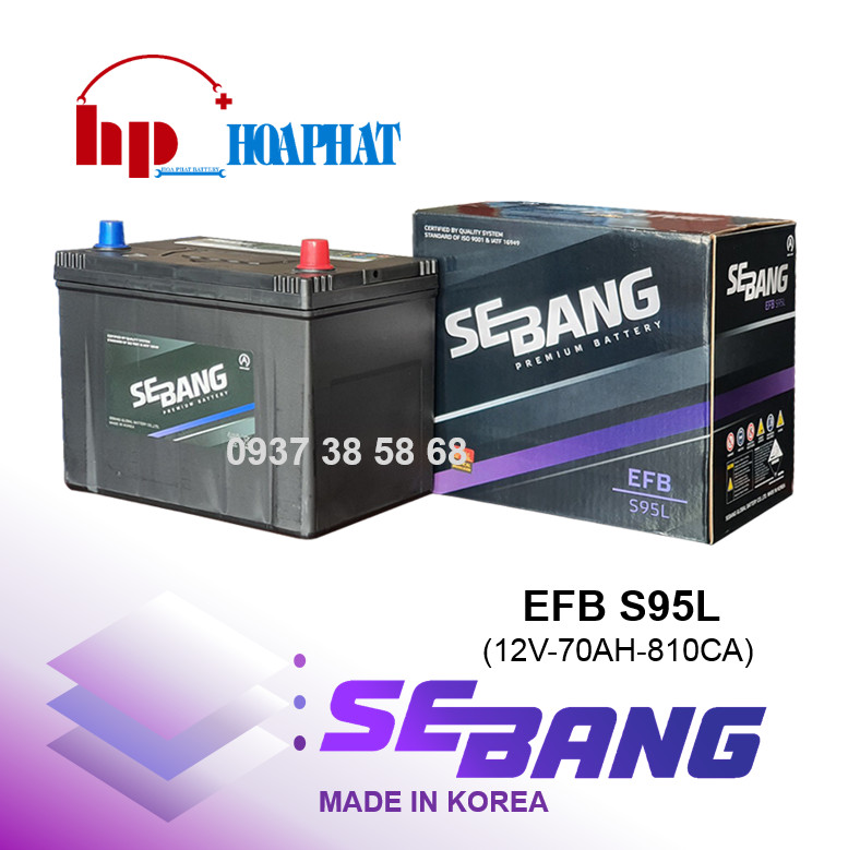 ẮC QUY SEBANG EFB S95L (12V-70AH)
