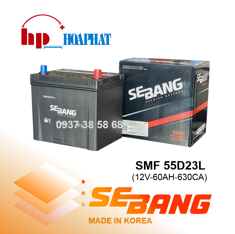 ẮC QUY SEBANG SMF 55D23L (12V-60AH)