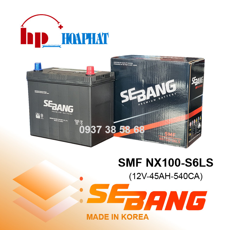 ẮC QUY SEBANG SMF NX100-S6LS (12V-45AH)