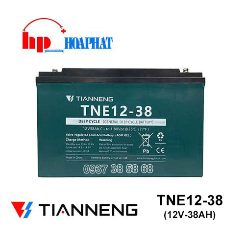 Bình Ắc Quy Tianneng TNE12-38 (12V 38Ah) Chính Hãng