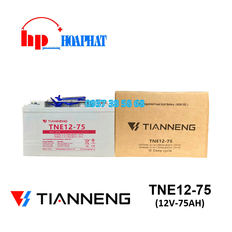 Ắc Quy Tianneng TNE12-75 (12V 75Ah)