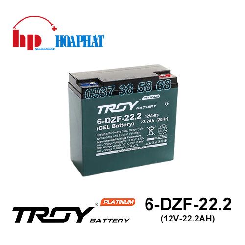 Bình Ắc Quy Troy 6-DZF-22.2 (12V-22.2Ah) Chính Hãng