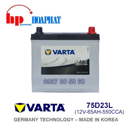 Ắc Quy Varta 75D23L (12V-65Ah) Chính Hãng