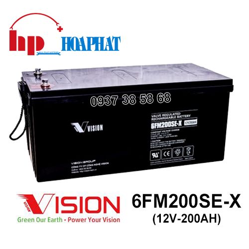 Ắc Quy Vision 6FM200SE-X (12V-200Ah)