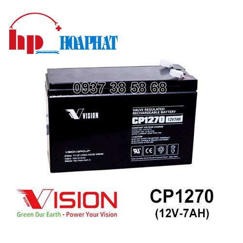 Ắc Quy Vision CP1270 (12V-7Ah)