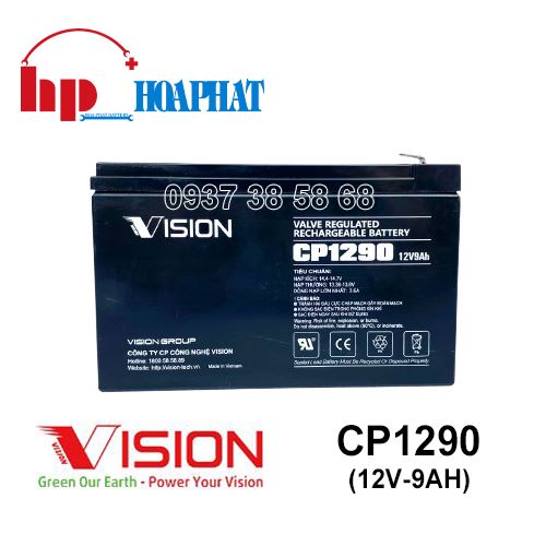 Ắc Quy Vision CP1290 (12V-9Ah)