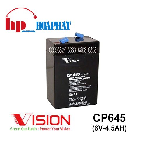 Ắc Quy Vision CP645 (6V-4.5Ah)