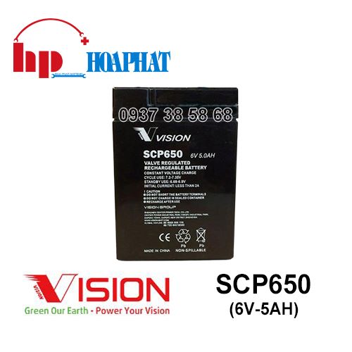 Ắc Quy Vision SCP650 (6V-5Ah)
