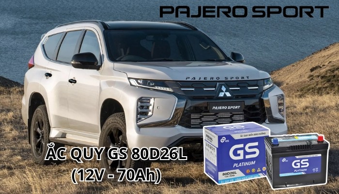 Ắc quy xe Mitsubishi Pajero Sport
