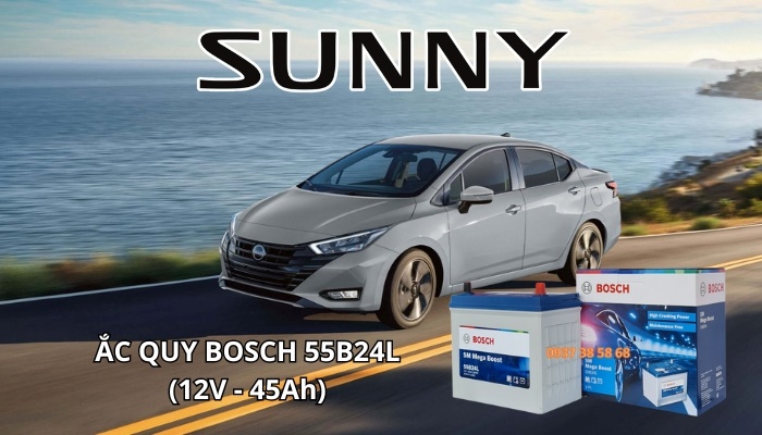Ắc quy cho xe Nissan Sunny