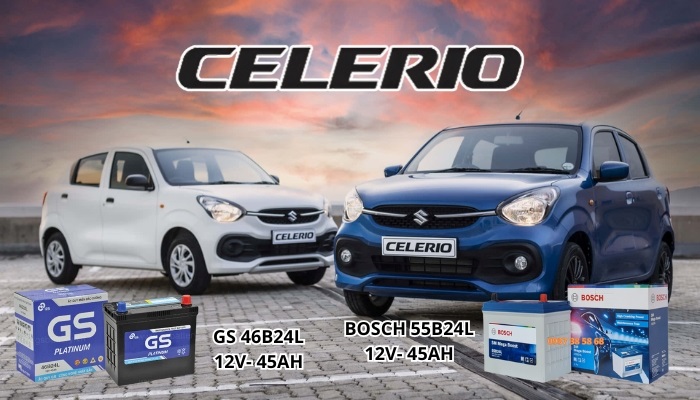 Ắc quy thay thế phù hợp cho xe Suzuki Celerio