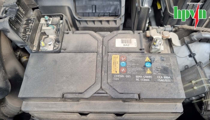 Ắc quy nguyên bản theo xe Hyundai SantaFe máy xăng từ 2017